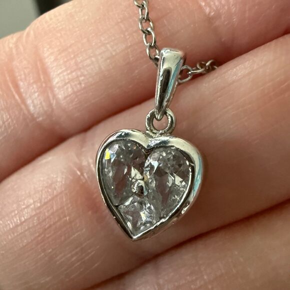 CZ by Kenneth Jay Lane Heart Necklace - Picture 6 of 12